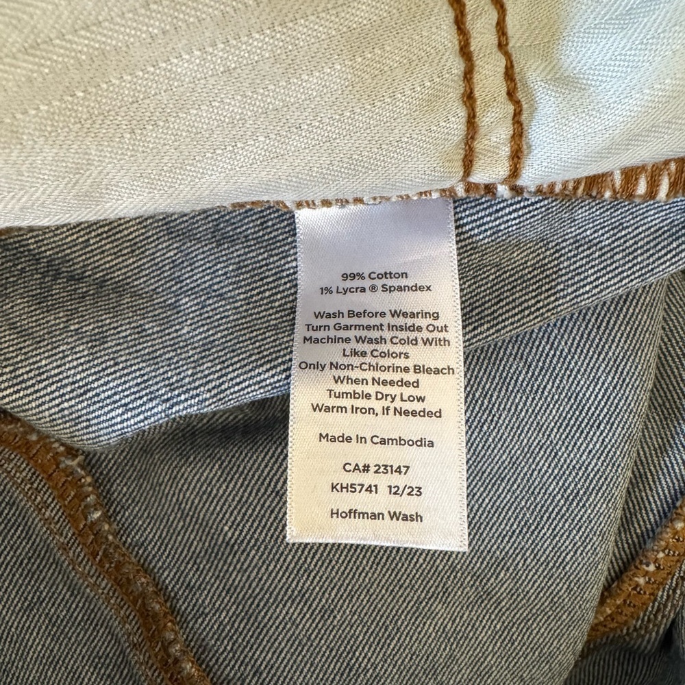 Women’s Talbots wide leg crop two tone jeans medium wash size 4 - Picture 4 of 4